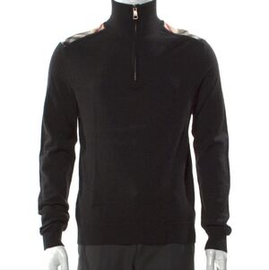 Burberry Black Zip-Up Sweater